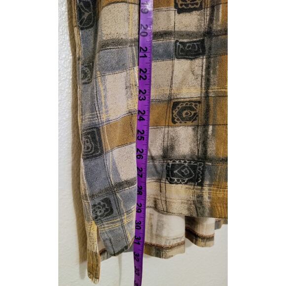 VTG 90s Timberland Mens Faded Check Pattern Heavyweight Knit Collared Polo SZ XL - Picture 8 of 8